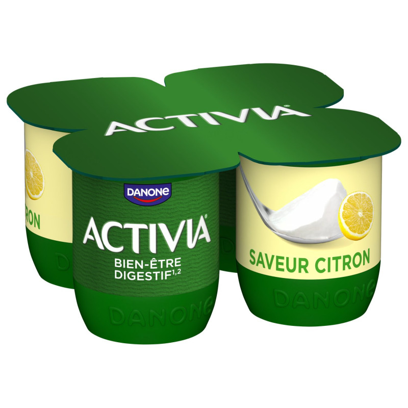 Activia citron, yaourt bifidus saveur citron