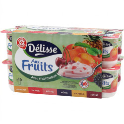 Yaourts aux fruits avec morceaux