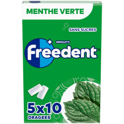 Chewing gum menthe verte, sans sucres
